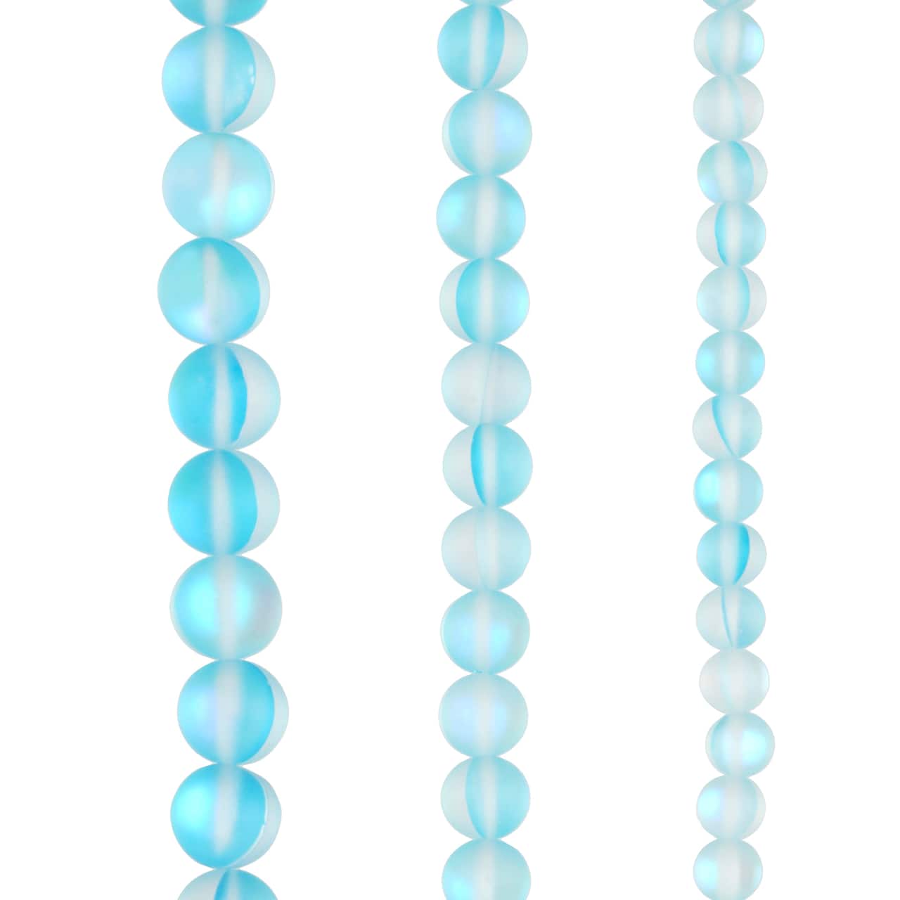 6 Pack: Aqua Matte Glass Round Beads by Bead Landing™